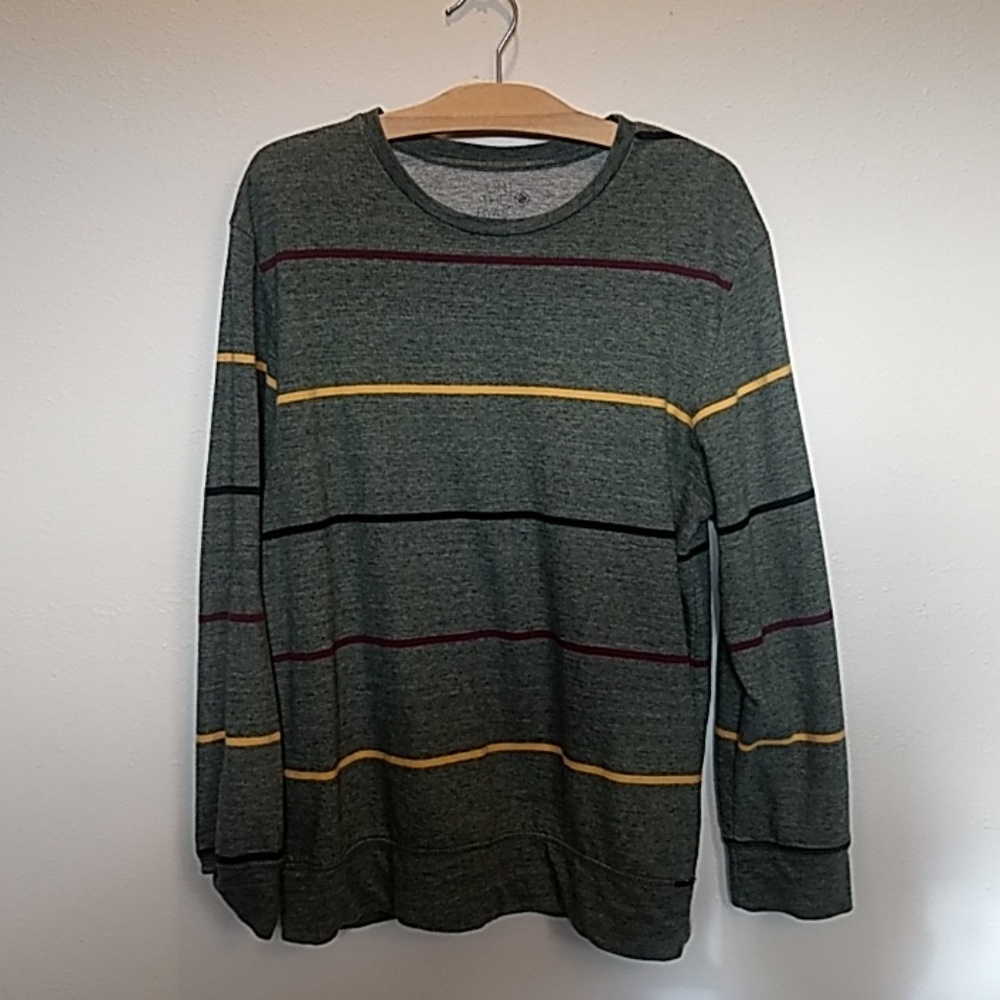 !HP! Top green multicolored stripe: Artsy Hamptons